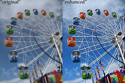 an example of how image enhancement can improve digital photography